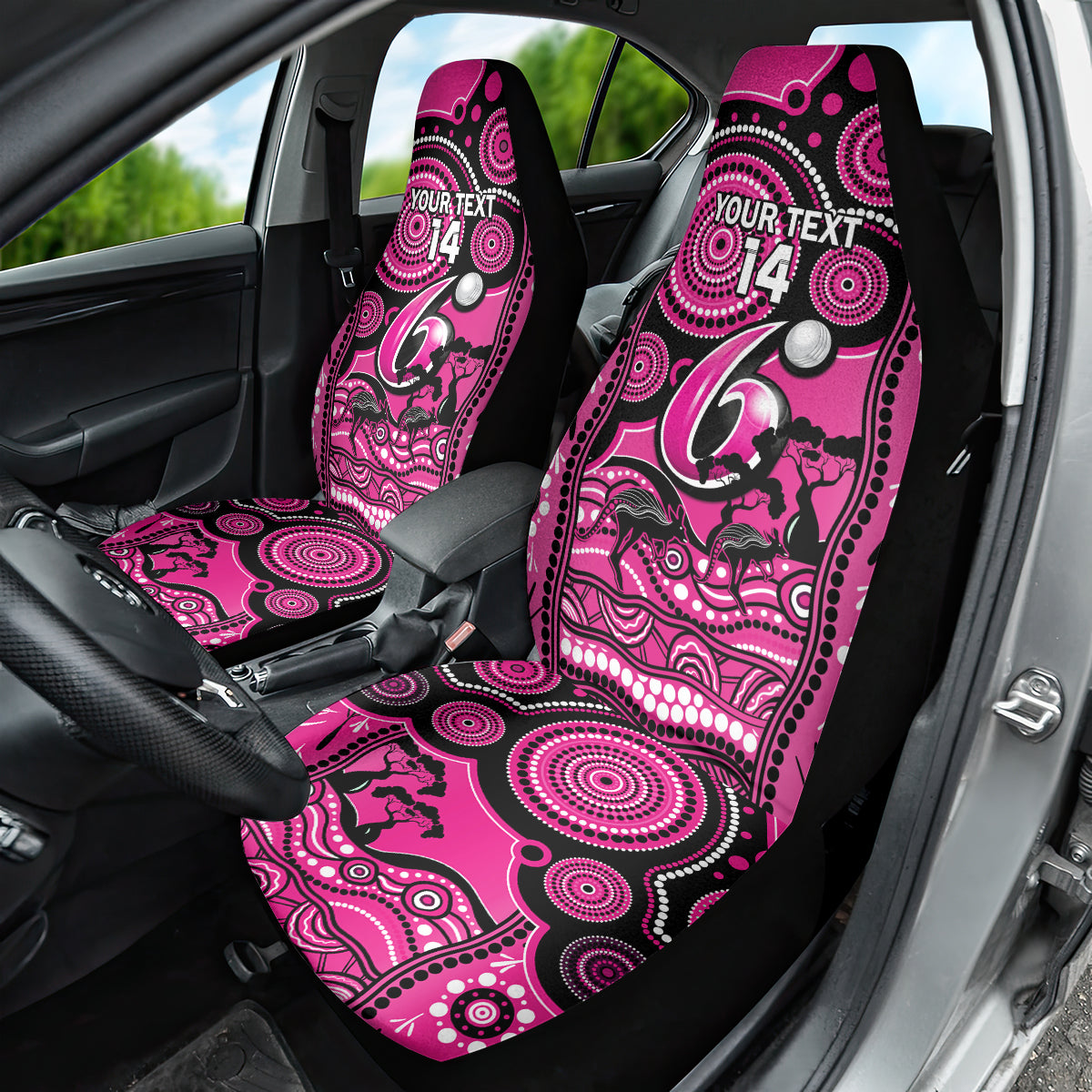 Custom Sydney Sixers Cricket Car Seat Cover Happy Australia Day Aboriginal Art - Vibe Hoodie Shop