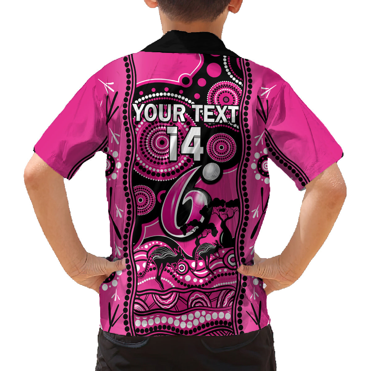 custom-sydney-sixers-cricket-family-matching-long-sleeve-bodycon-dress-and-hawaiian-shirt-happy-australia-day-aboriginal-art