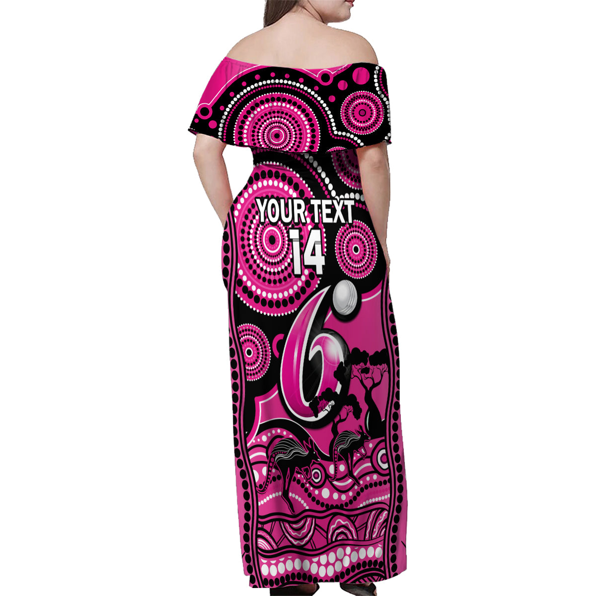 custom-sydney-sixers-cricket-family-matching-off-shoulder-maxi-dress-and-hawaiian-shirt-happy-australia-day-aboriginal-art