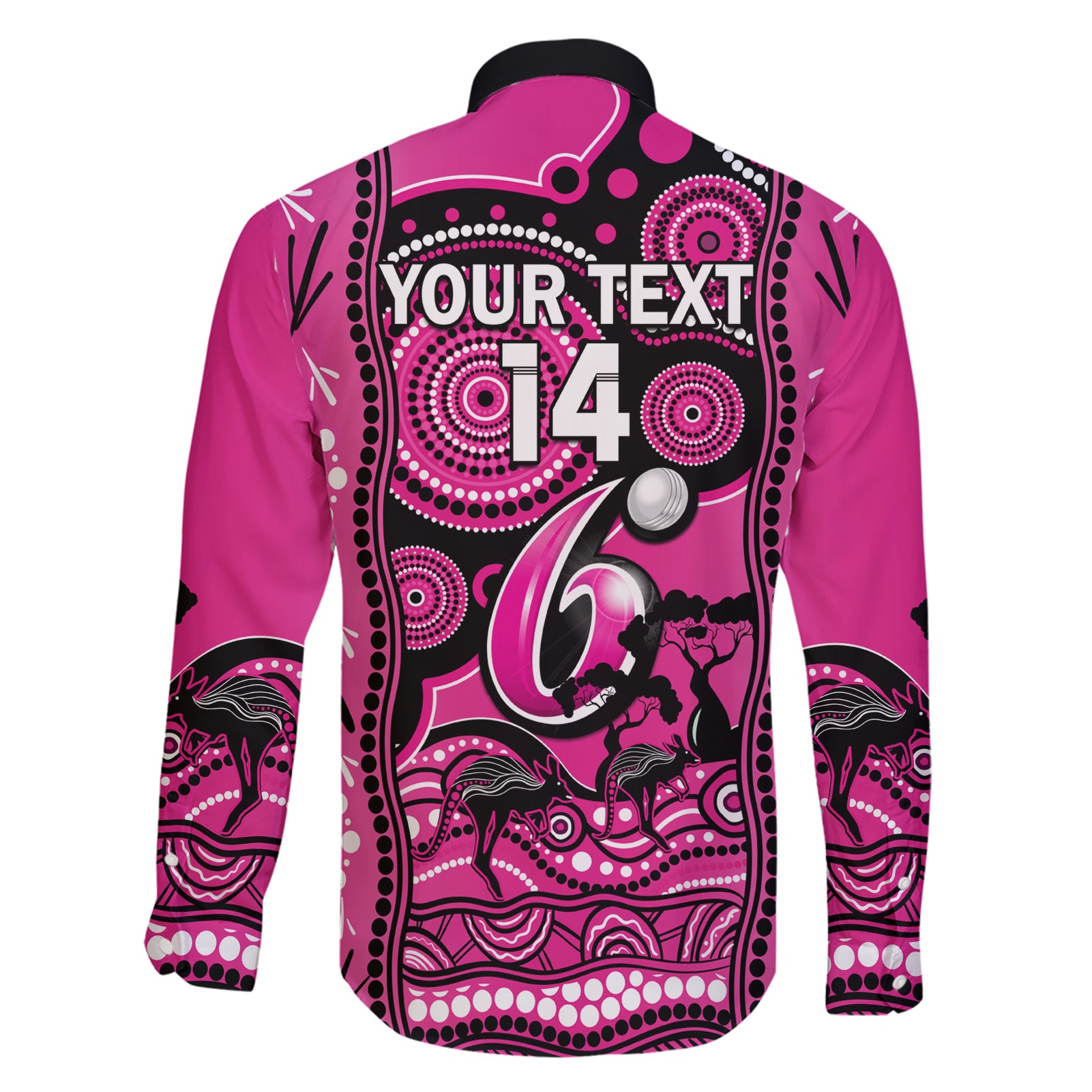 custom-sydney-sixers-cricket-family-matching-short-sleeve-bodycon-dress-and-hawaiian-shirt-happy-australia-day-aboriginal-art