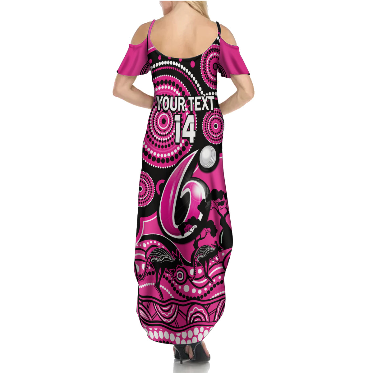 custom-sydney-sixers-cricket-family-matching-summer-maxi-dress-and-hawaiian-shirt-happy-australia-day-aboriginal-art