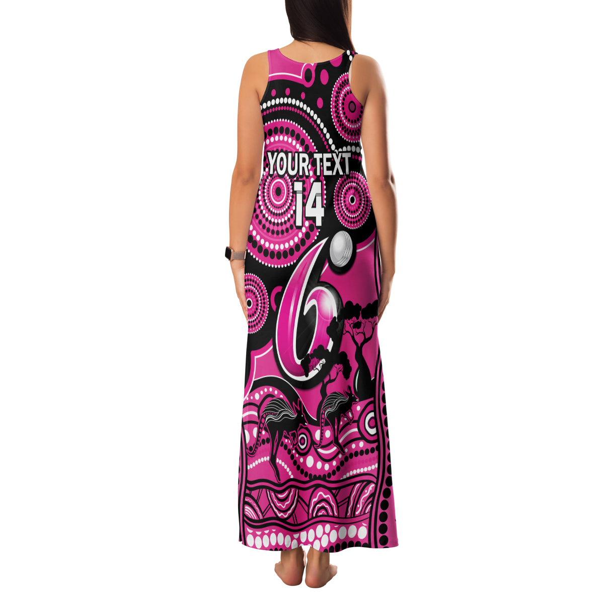 custom-sydney-sixers-cricket-family-matching-tank-maxi-dress-and-hawaiian-shirt-happy-australia-day-aboriginal-art