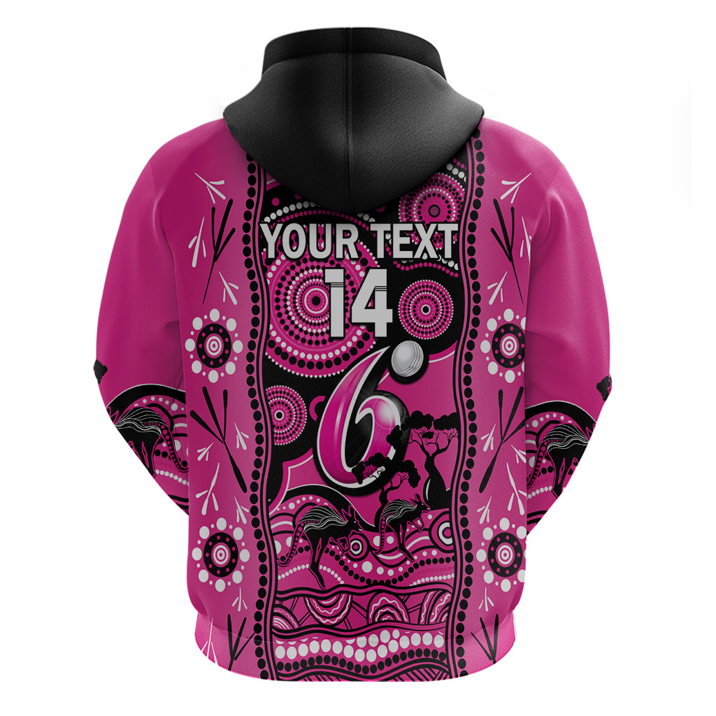 Custom Sydney Sixers Cricket Hoodie Happy Australia Day Aboriginal Art - Vibe Hoodie Shop