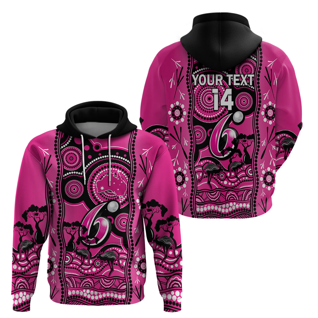 Custom Sydney Sixers Cricket Hoodie Happy Australia Day Aboriginal Art - Vibe Hoodie Shop