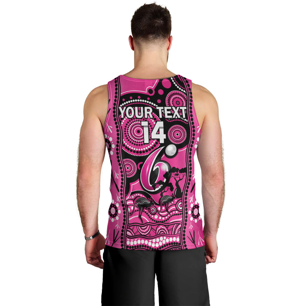 Custom Sydney Sixers Cricket Men Tank Top Happy Australia Day Aboriginal Art - Vibe Hoodie Shop