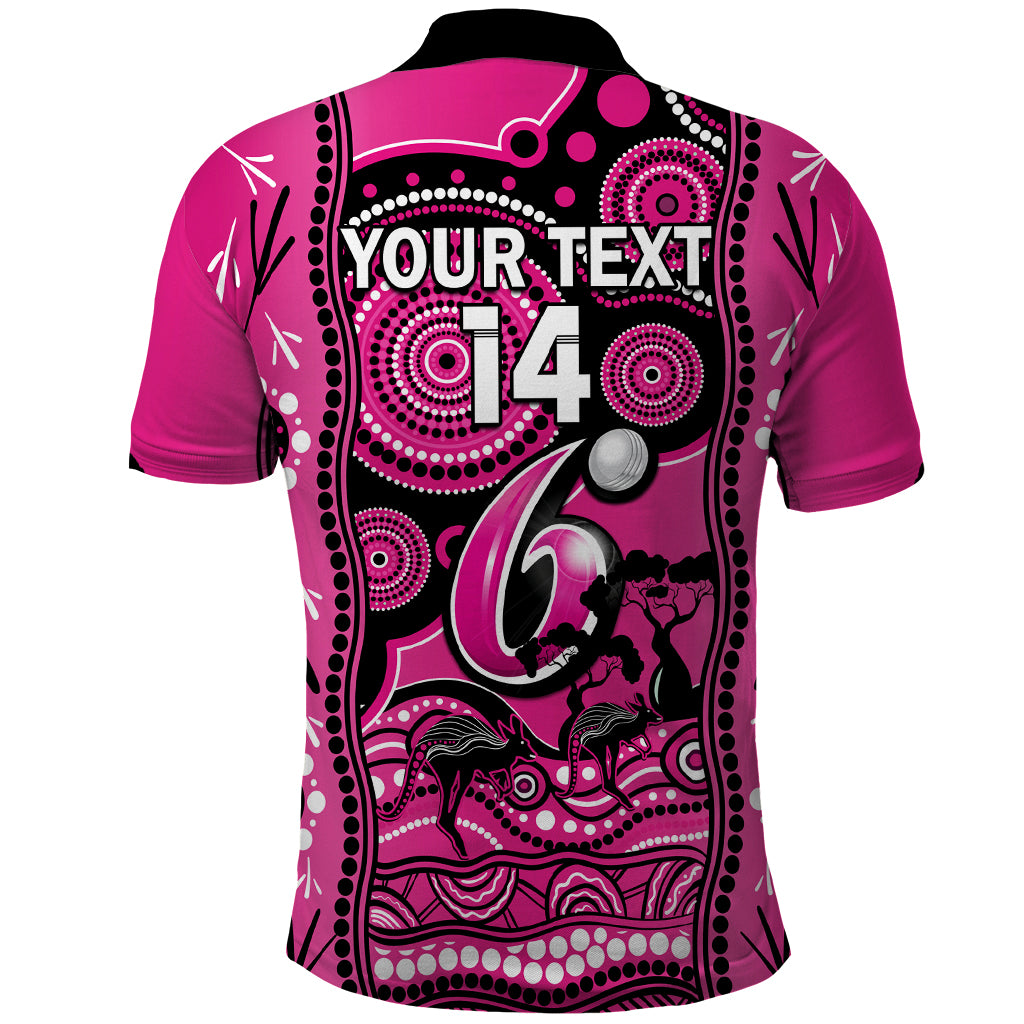 Custom Sydney Sixers Cricket Polo Shirt Happy Australia Day Aboriginal Art - Vibe Hoodie Shop