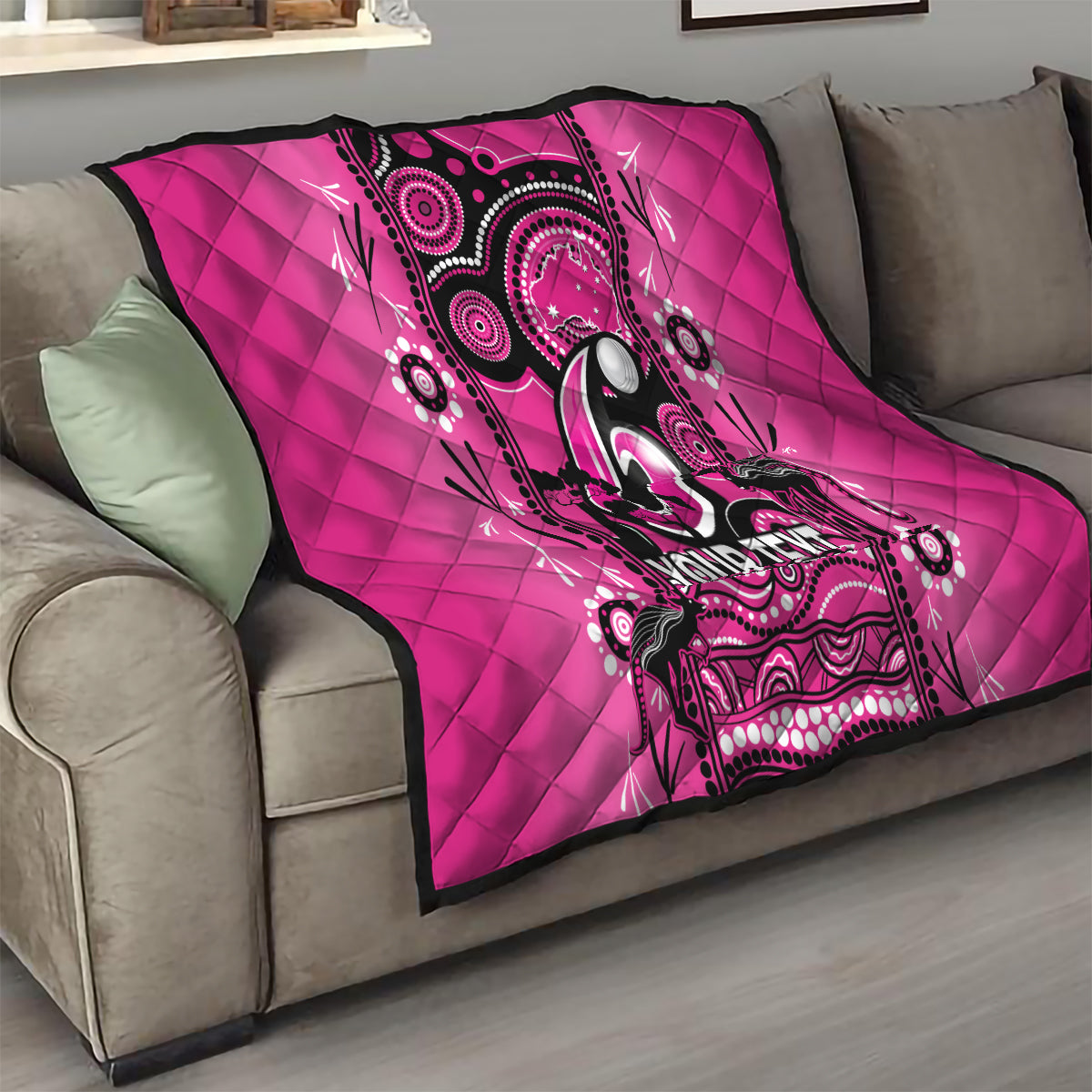 Custom Sydney Sixers Cricket Quilt Happy Australia Day Aboriginal Art - Vibe Hoodie Shop