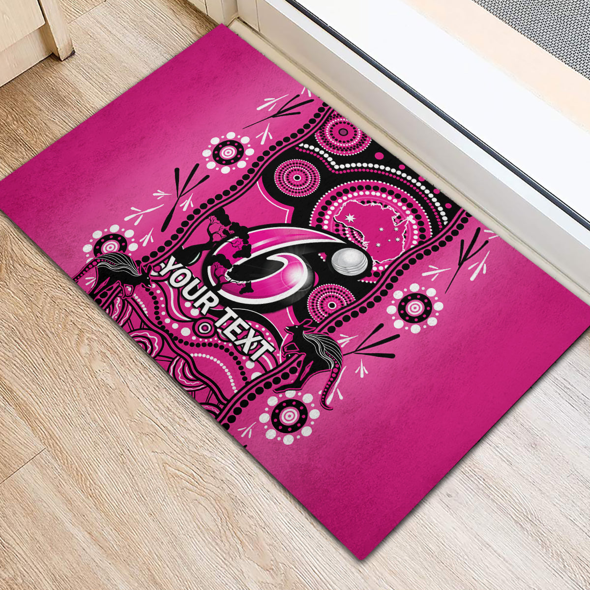 custom-sydney-sixers-cricket-rubber-doormat-happy-australia-day-aboriginal-art