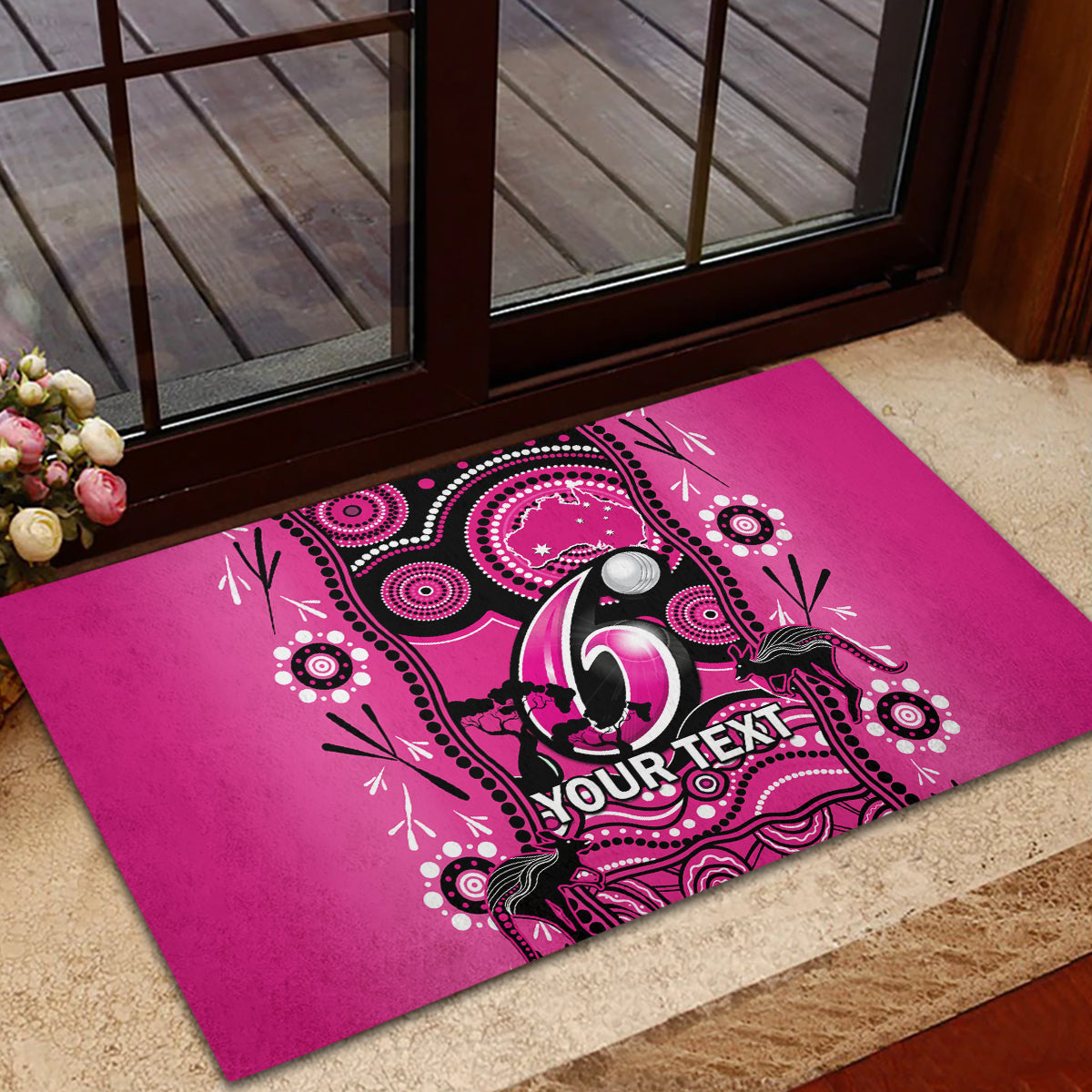 custom-sydney-sixers-cricket-rubber-doormat-happy-australia-day-aboriginal-art