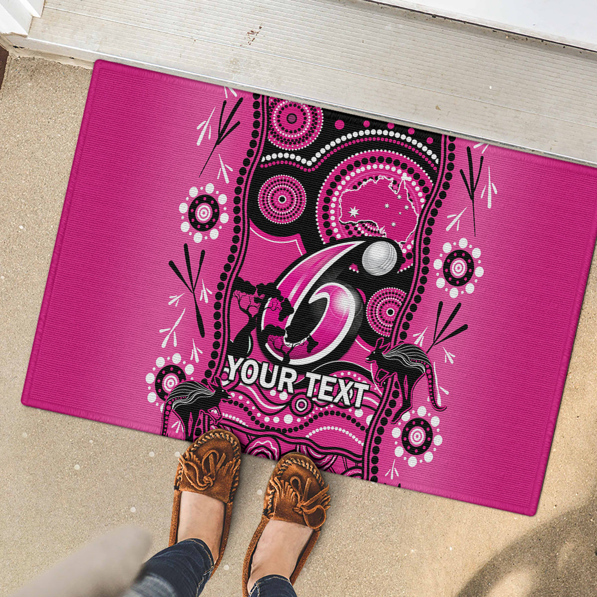 custom-sydney-sixers-cricket-rubber-doormat-happy-australia-day-aboriginal-art