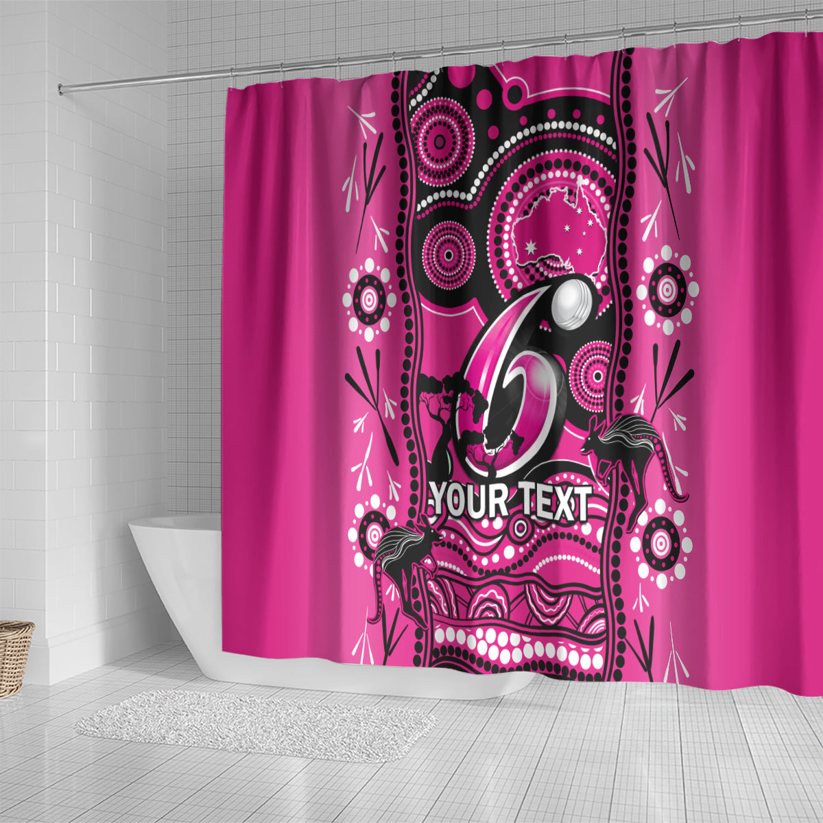 custom-sydney-sixers-cricket-shower-curtain-happy-australia-day-aboriginal-art