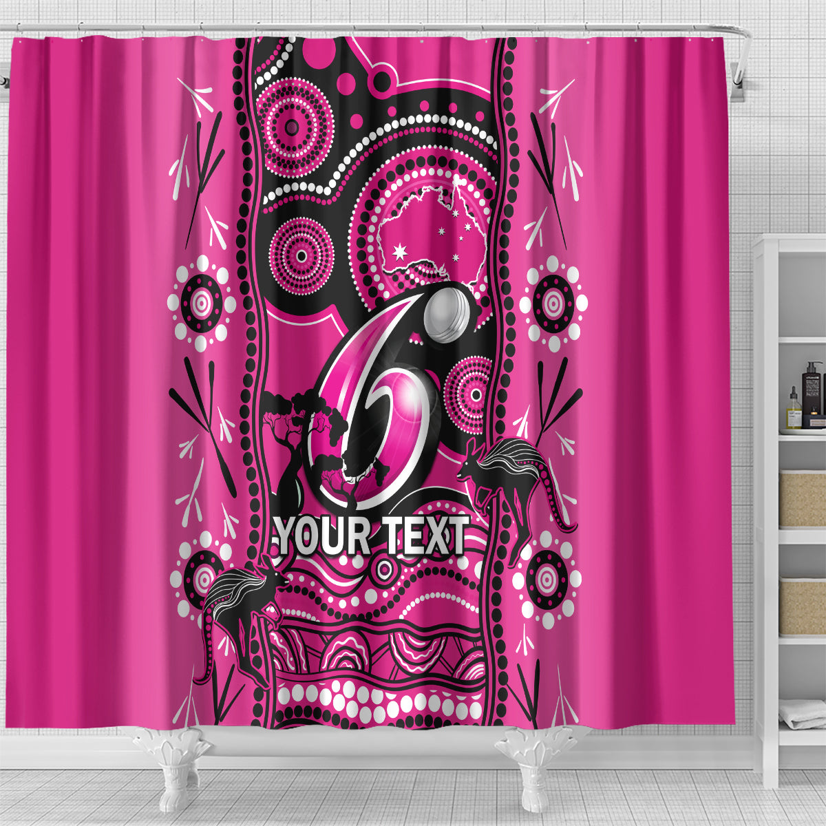 custom-sydney-sixers-cricket-shower-curtain-happy-australia-day-aboriginal-art