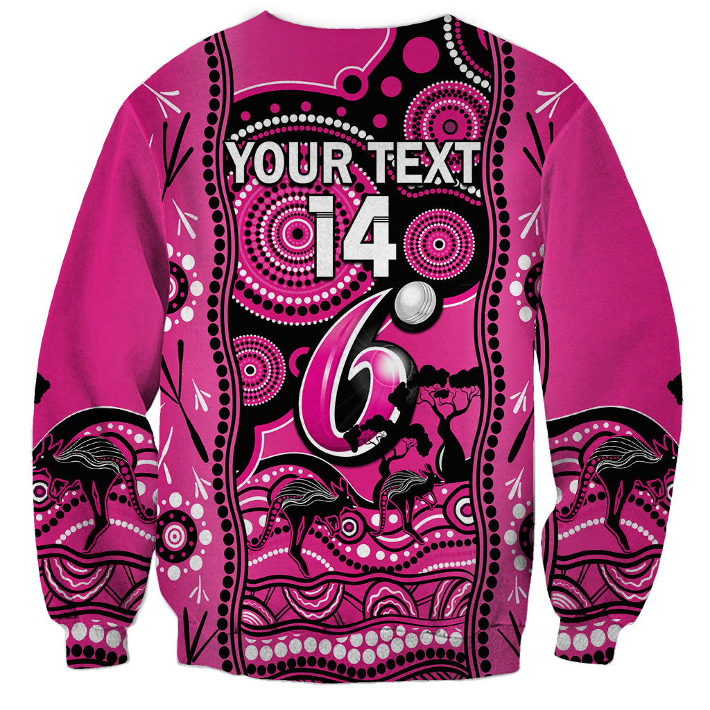 Custom Sydney Sixers Cricket Sweatshirt Happy Australia Day Aboriginal Art - Vibe Hoodie Shop