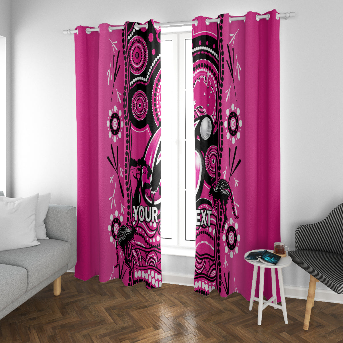 custom-sydney-sixers-cricket-window-curtain-happy-australia-day-aboriginal-art