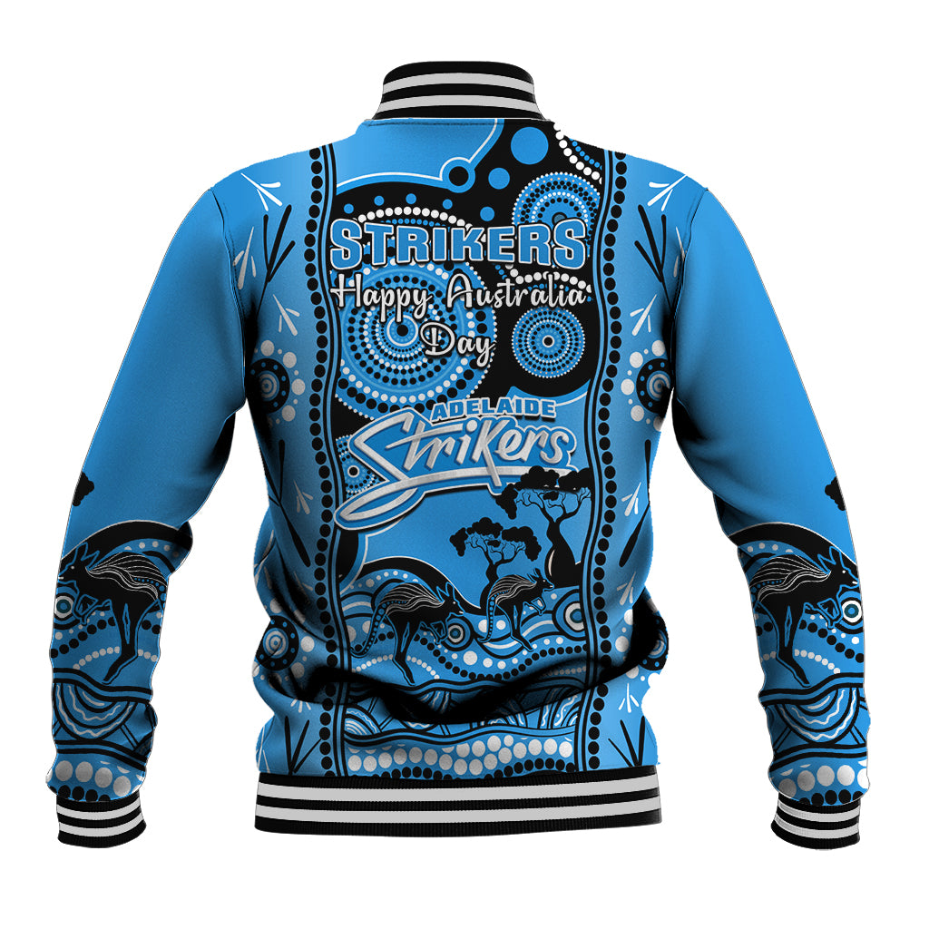 Adelaide Strikers Cricket Baseball Jacket Happy Australia Day Aboriginal Art - Vibe Hoodie Shop