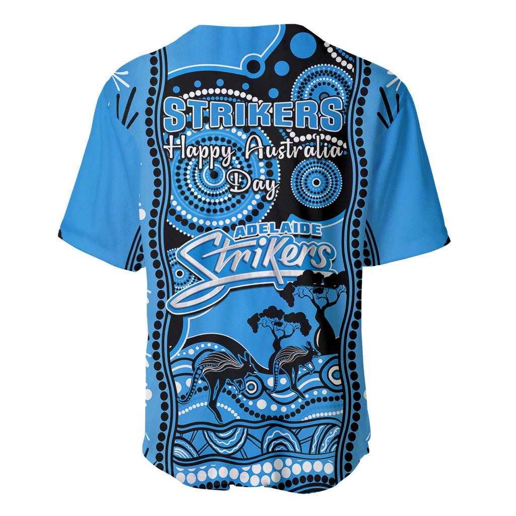 Adelaide Strikers Cricket Baseball Jersey Happy Australia Day Aboriginal Art - Vibe Hoodie Shop