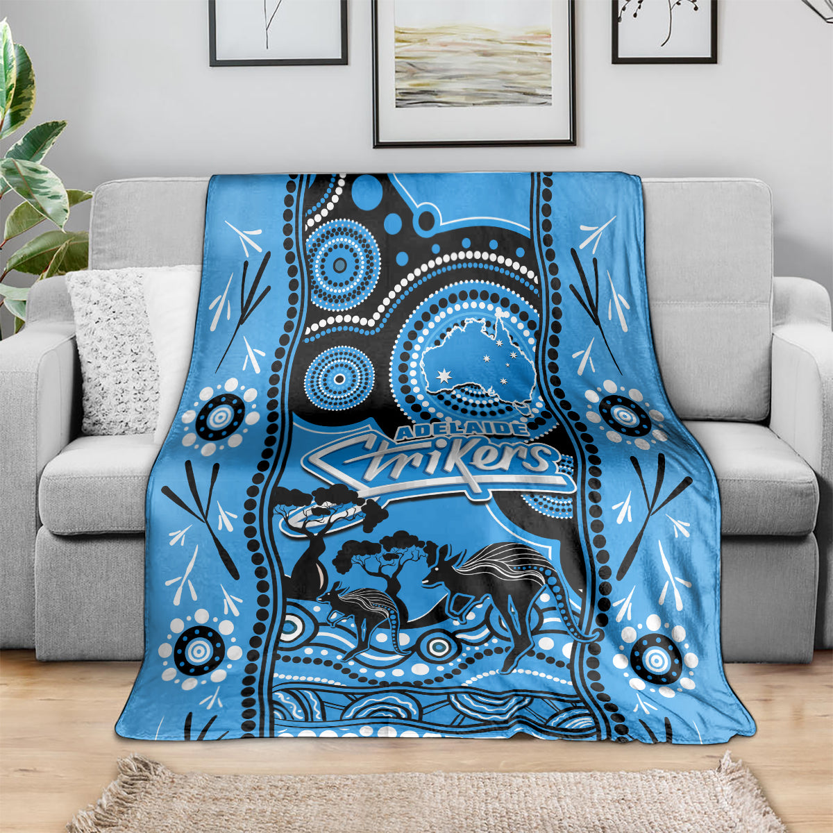 Adelaide Strikers Cricket Blanket Happy Australia Day Aboriginal Art - Vibe Hoodie Shop