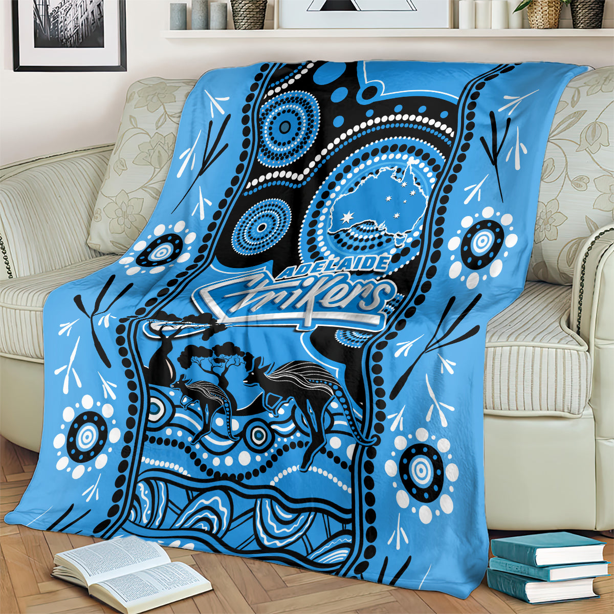 Adelaide Strikers Cricket Blanket Happy Australia Day Aboriginal Art - Vibe Hoodie Shop