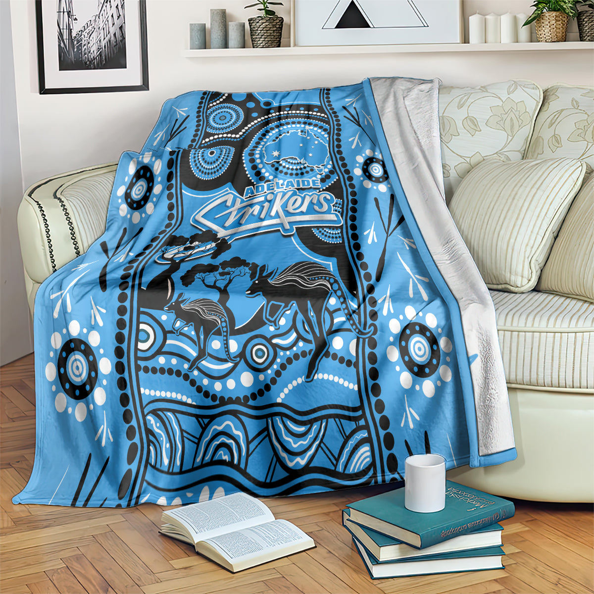 Adelaide Strikers Cricket Blanket Happy Australia Day Aboriginal Art - Vibe Hoodie Shop