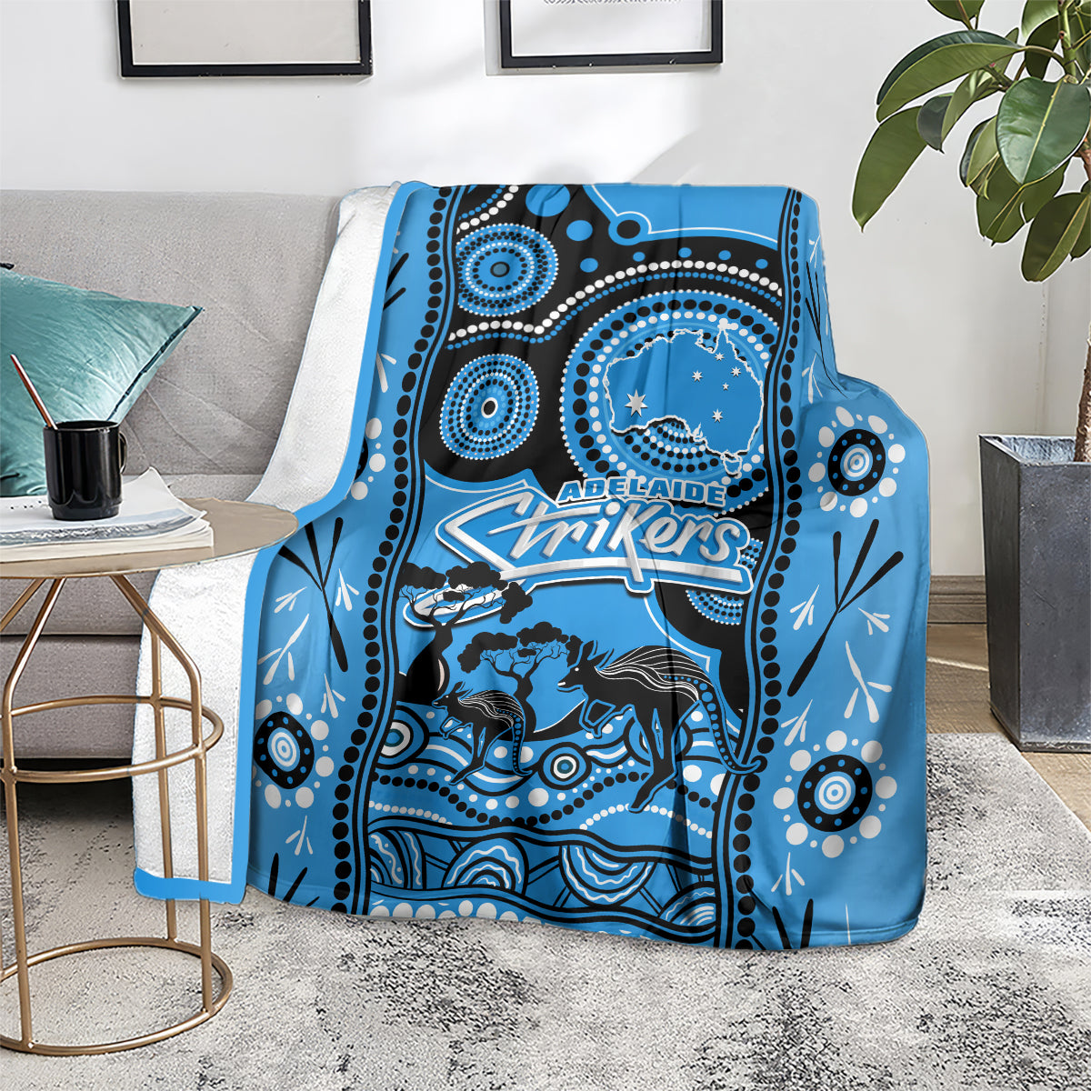 Adelaide Strikers Cricket Blanket Happy Australia Day Aboriginal Art - Vibe Hoodie Shop