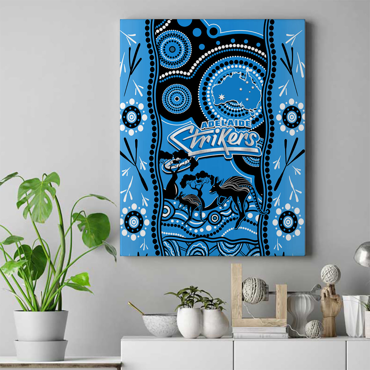 adelaide-strikers-cricket-canvas-wall-art-happy-australia-day-aboriginal-art