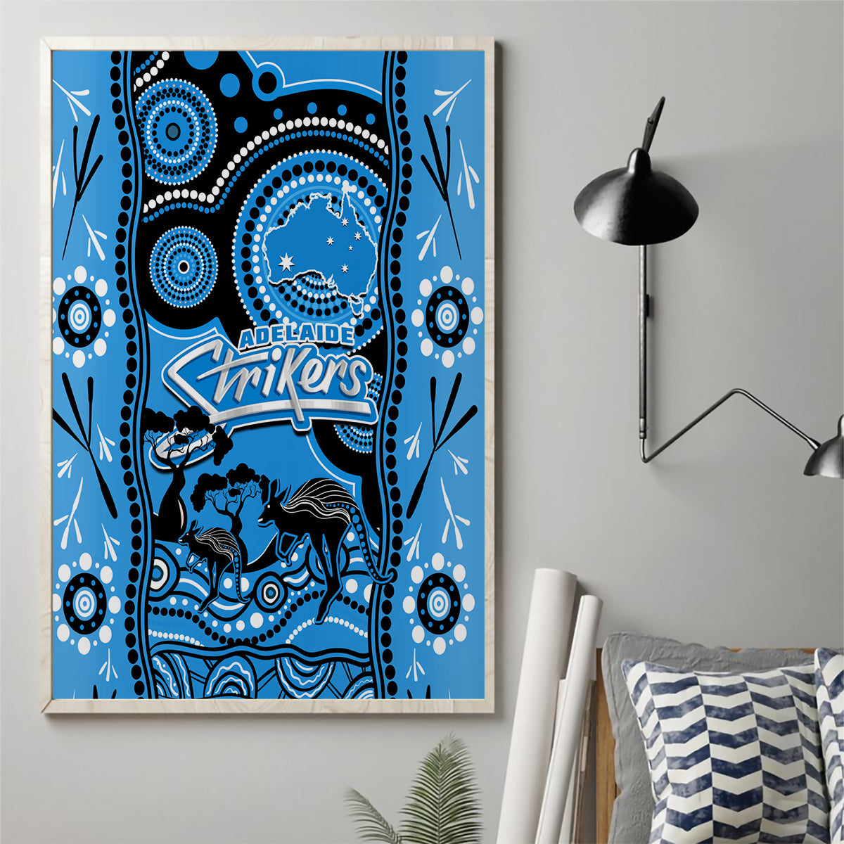 adelaide-strikers-cricket-canvas-wall-art-happy-australia-day-aboriginal-art