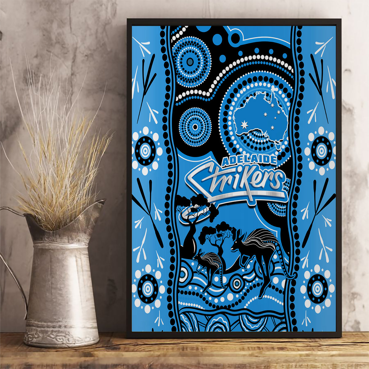 adelaide-strikers-cricket-canvas-wall-art-happy-australia-day-aboriginal-art