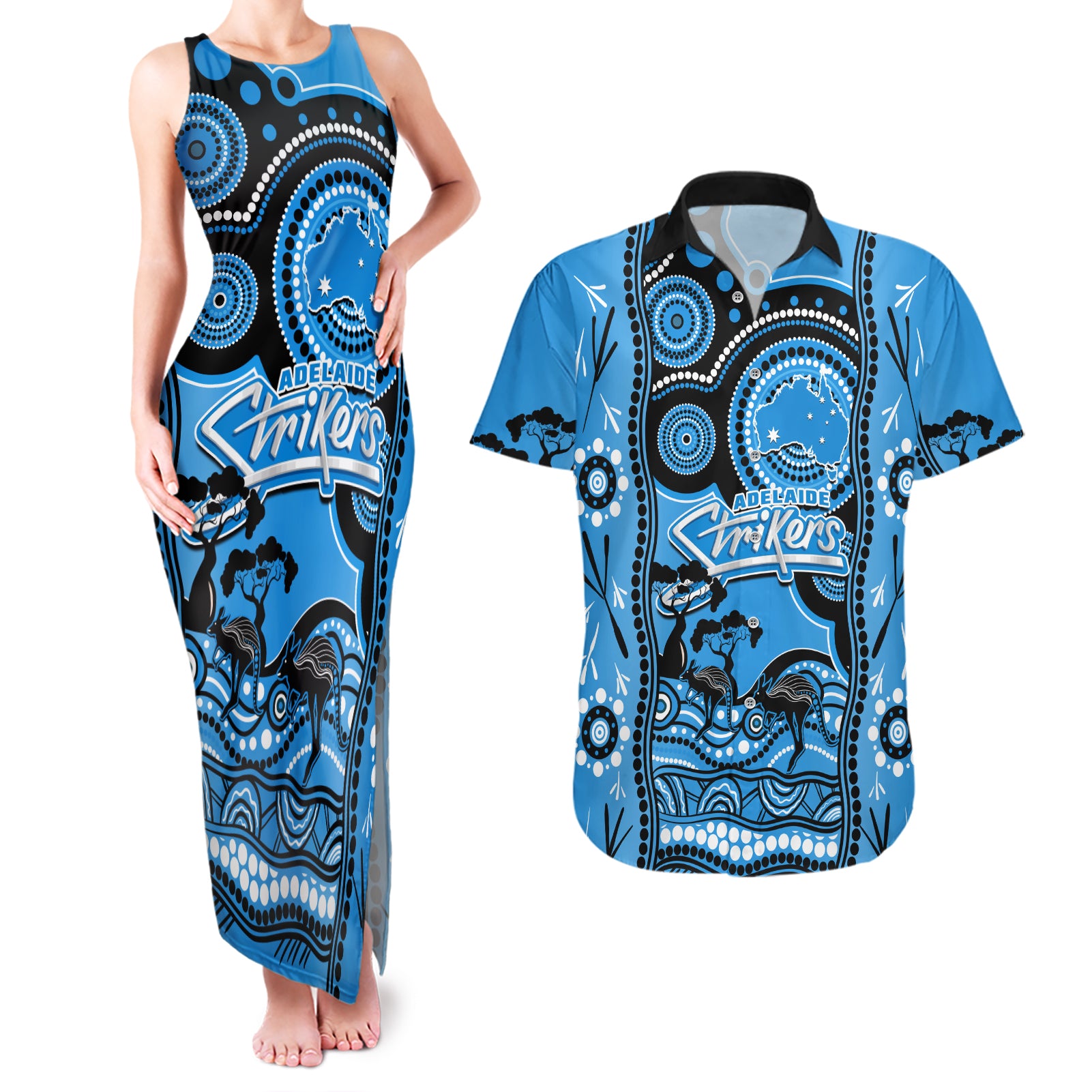 adelaide-strikers-cricket-couples-matching-tank-maxi-dress-and-hawaiian-shirt-happy-australia-day-aboriginal-art