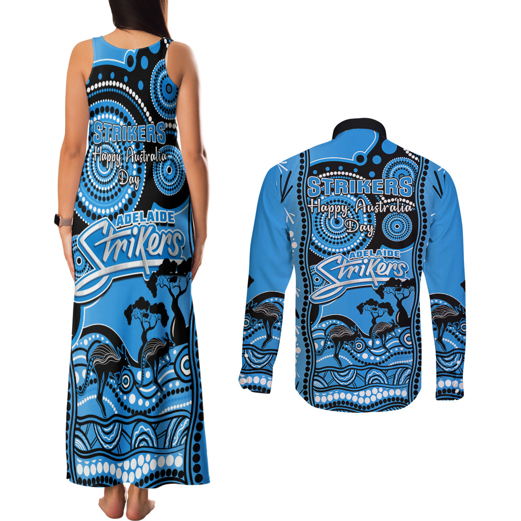 adelaide-strikers-cricket-couples-matching-tank-maxi-dress-and-long-sleeve-button-shirt-happy-australia-day-aboriginal-art