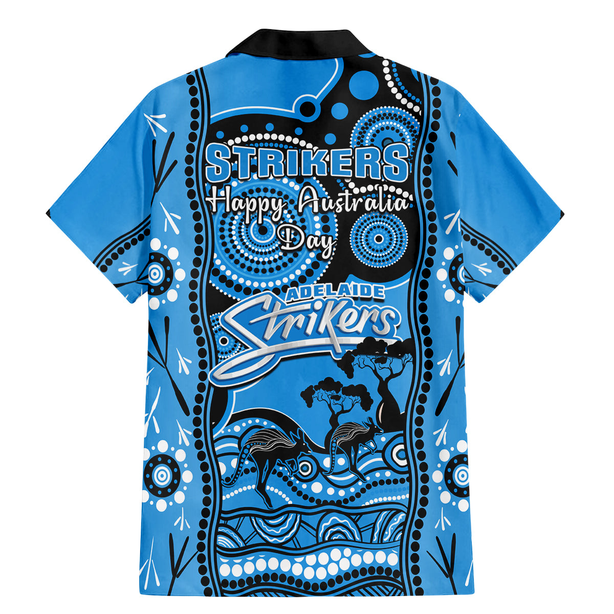 adelaide-strikers-cricket-family-matching-mermaid-dress-and-hawaiian-shirt-happy-australia-day-aboriginal-art