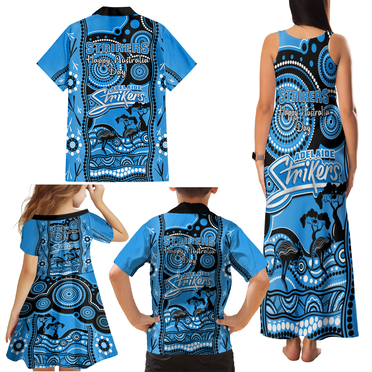 adelaide-strikers-cricket-family-matching-tank-maxi-dress-and-hawaiian-shirt-happy-australia-day-aboriginal-art