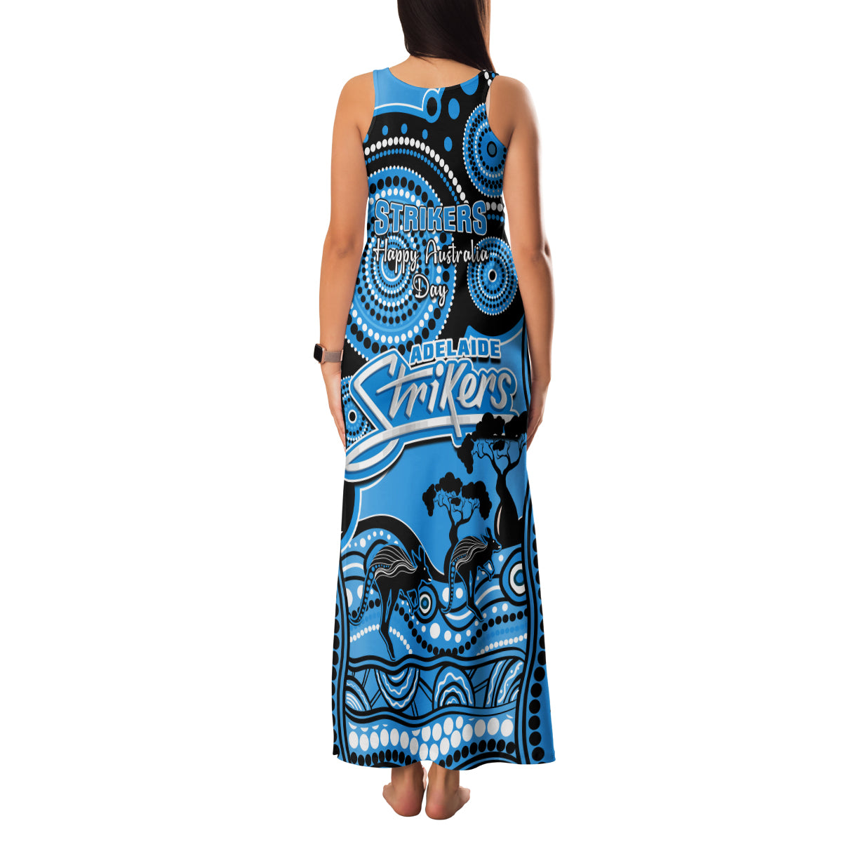 adelaide-strikers-cricket-family-matching-tank-maxi-dress-and-hawaiian-shirt-happy-australia-day-aboriginal-art