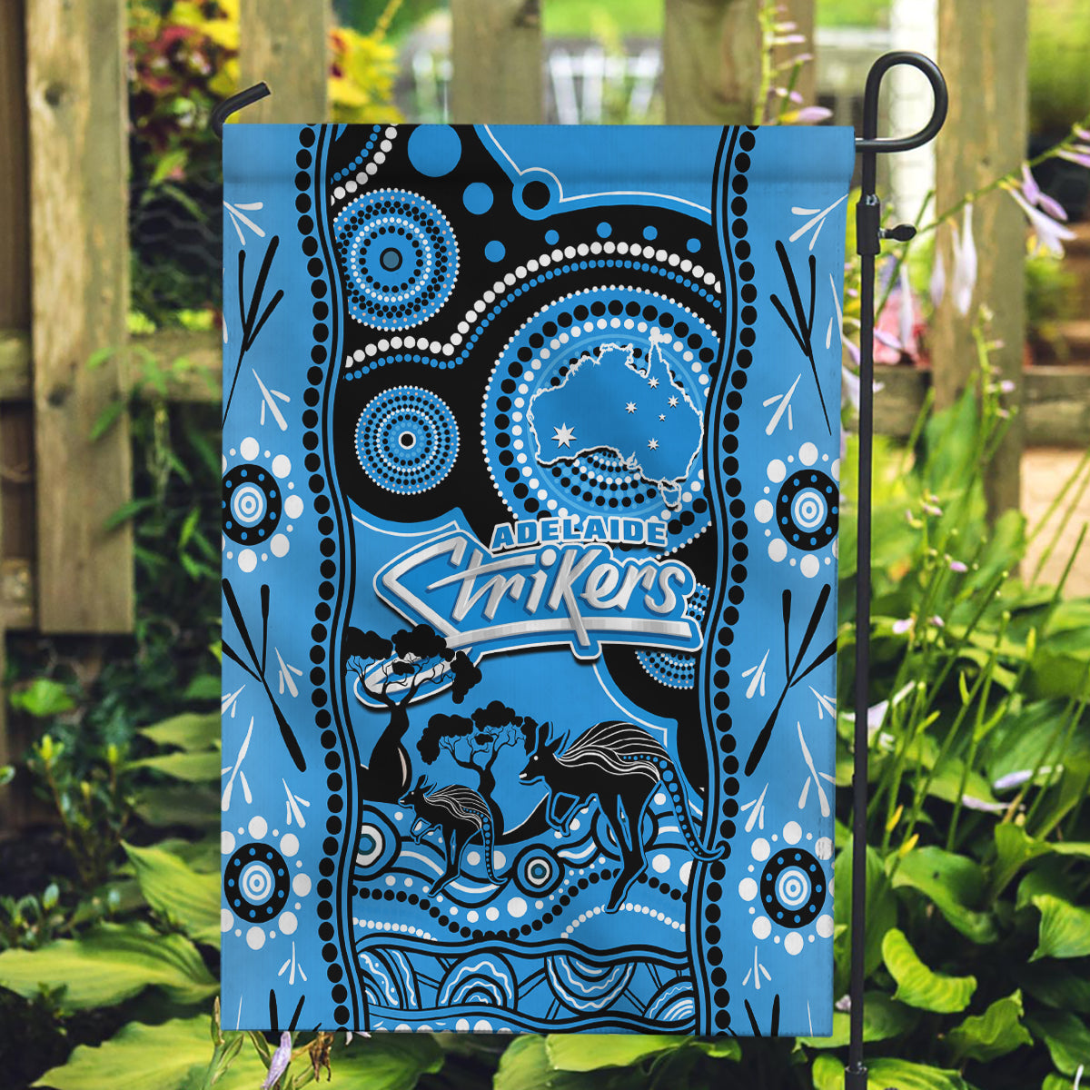 Adelaide Strikers Cricket Garden Flag Happy Australia Day Aboriginal Art - Vibe Hoodie Shop