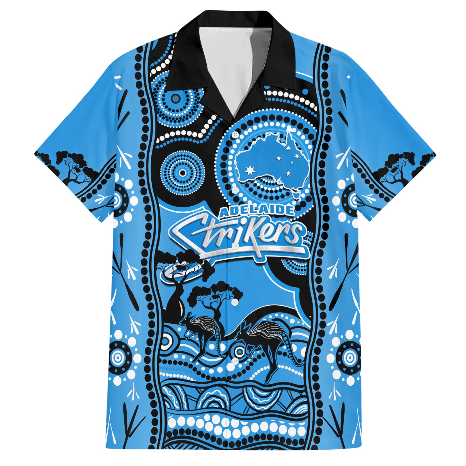 Adelaide Strikers Cricket Hawaiian Shirt Happy Australia Day Aboriginal Art - Vibe Hoodie Shop