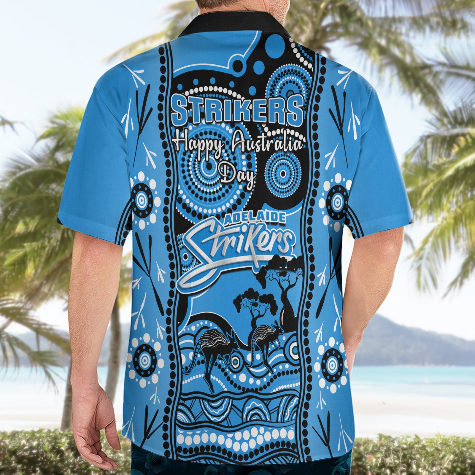 Adelaide Strikers Cricket Hawaiian Shirt Happy Australia Day Aboriginal Art - Vibe Hoodie Shop