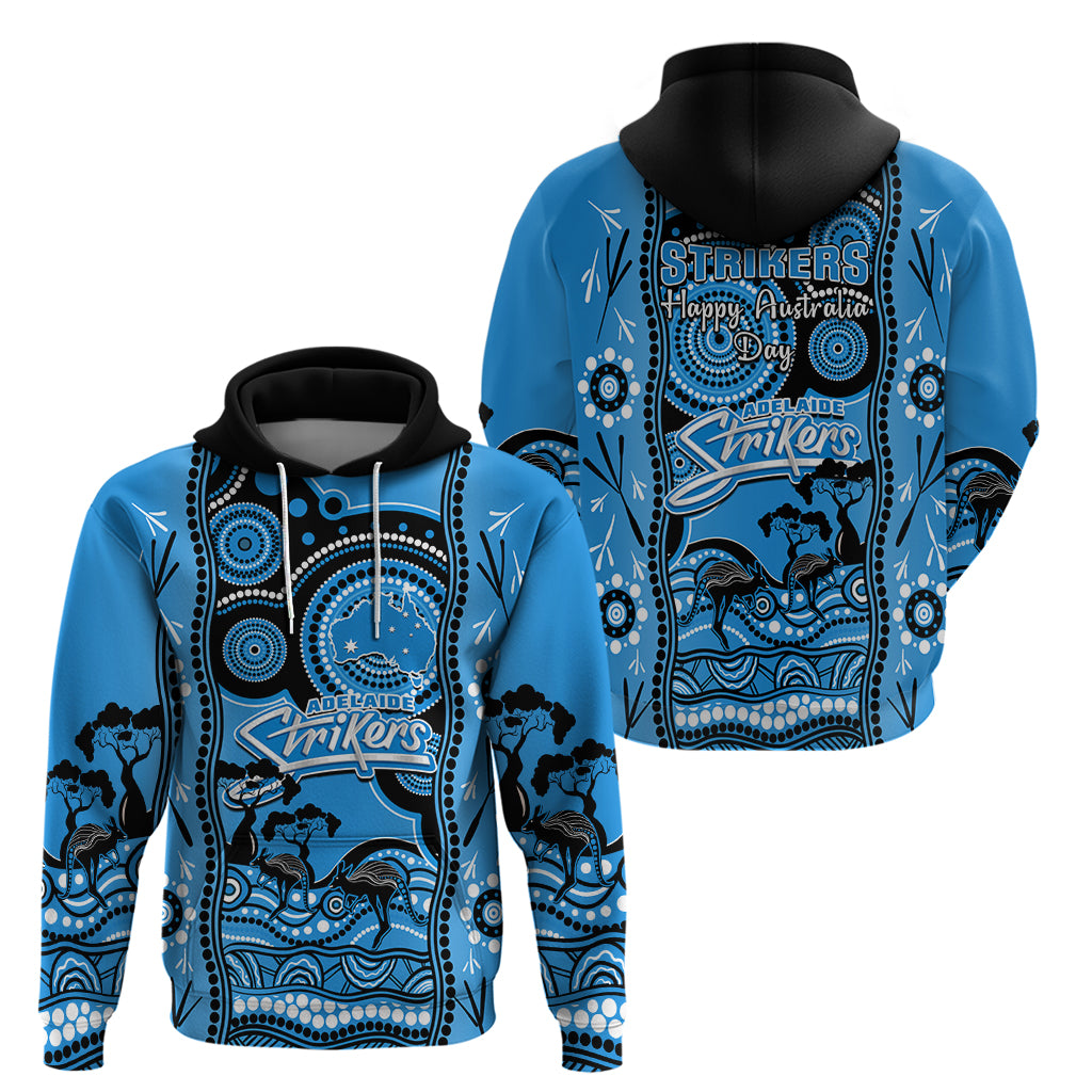 Adelaide Strikers Cricket Hoodie Happy Australia Day Aboriginal Art - Vibe Hoodie Shop