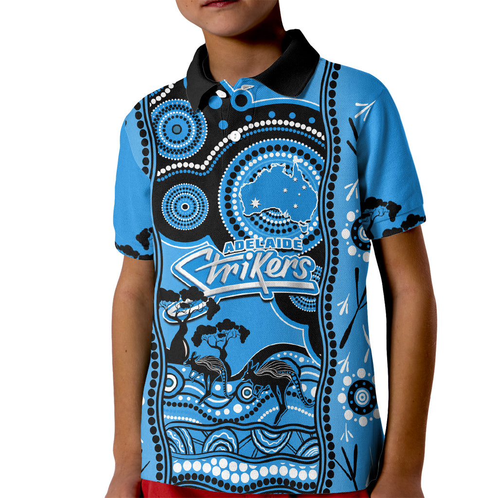 Adelaide Strikers Cricket Kid Polo Shirt Happy Australia Day Aboriginal Art - Vibe Hoodie Shop