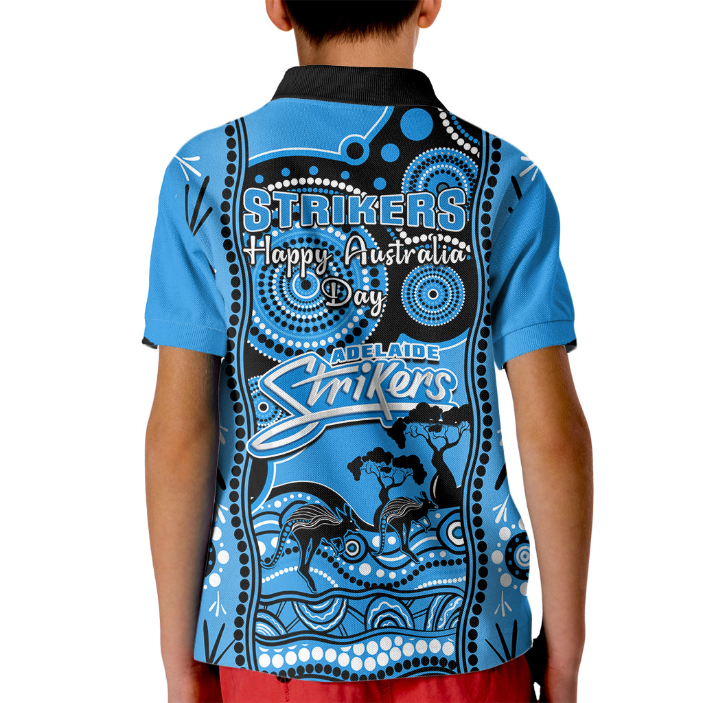 Adelaide Strikers Cricket Kid Polo Shirt Happy Australia Day Aboriginal Art - Vibe Hoodie Shop