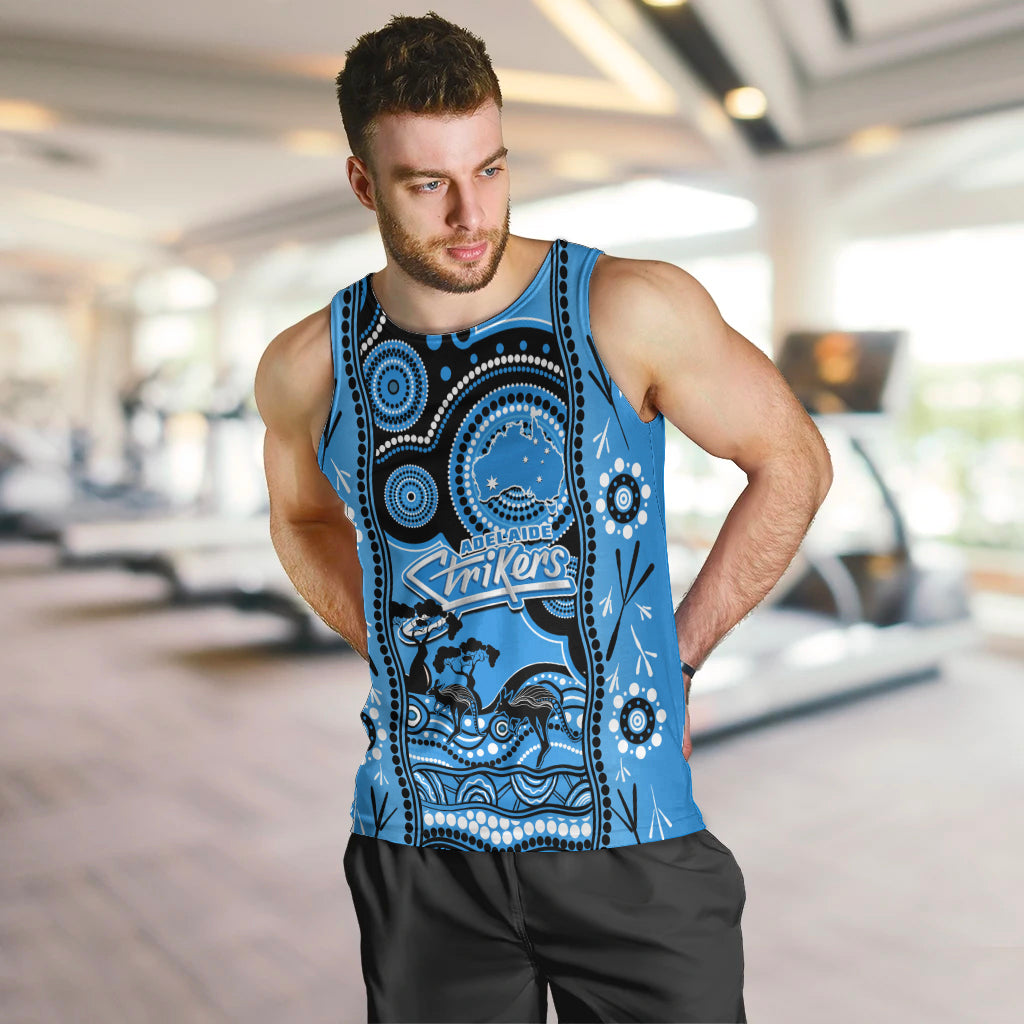 Adelaide Strikers Cricket Men Tank Top Happy Australia Day Aboriginal Art - Vibe Hoodie Shop