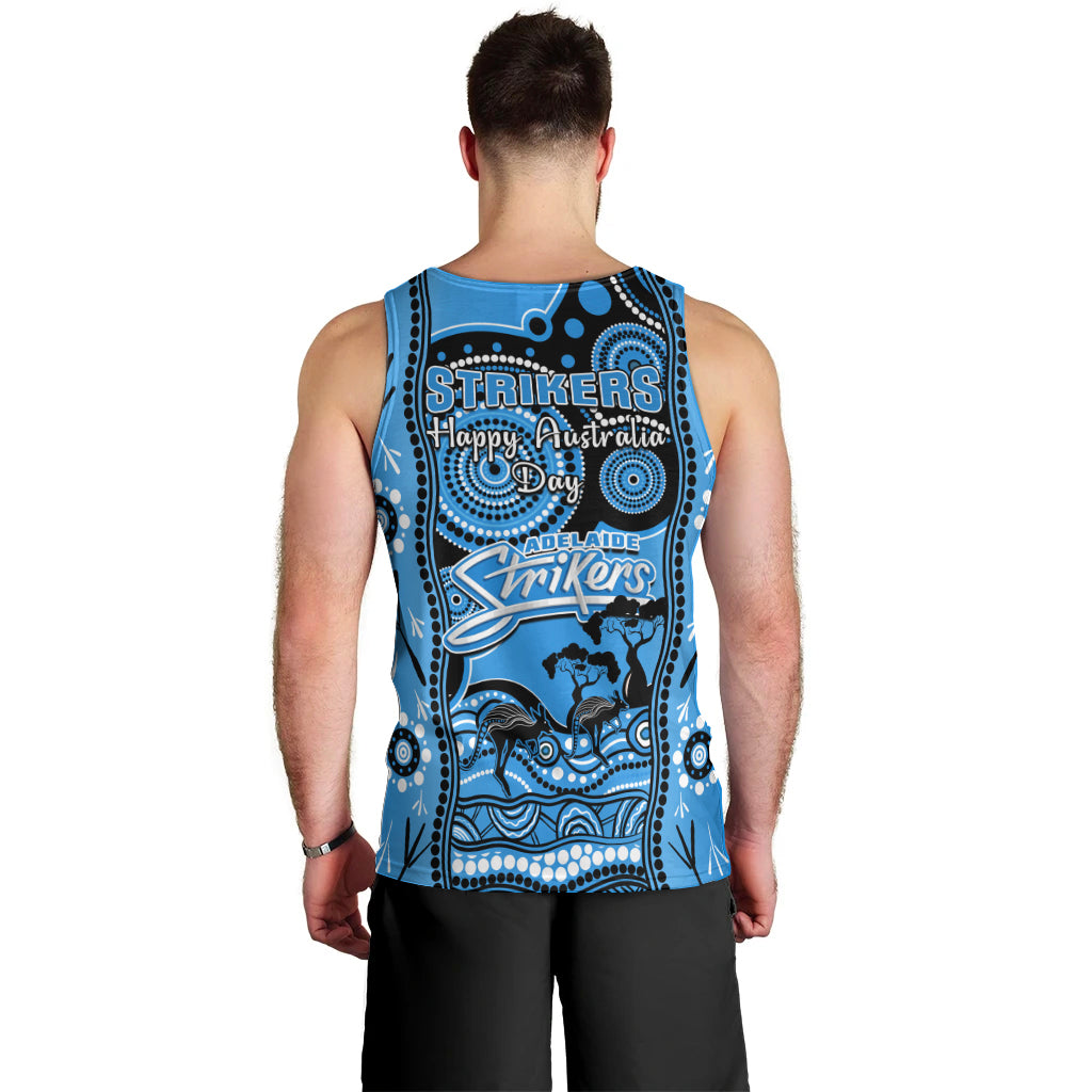 Adelaide Strikers Cricket Men Tank Top Happy Australia Day Aboriginal Art - Vibe Hoodie Shop