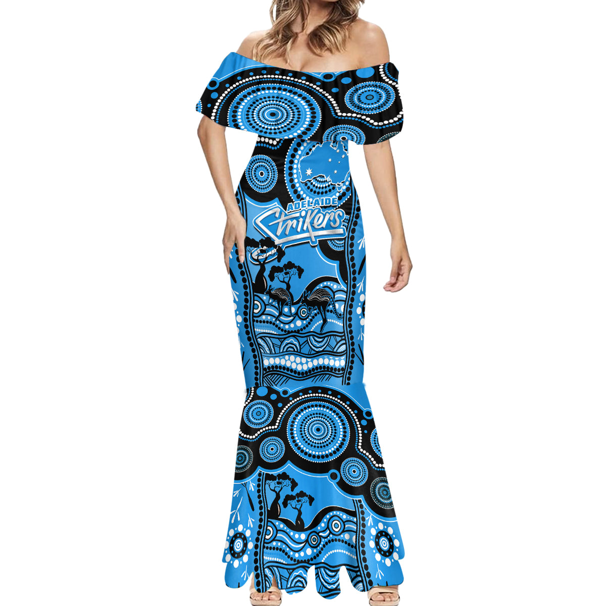 adelaide-strikers-cricket-mermaid-dress-happy-australia-day-aboriginal-art