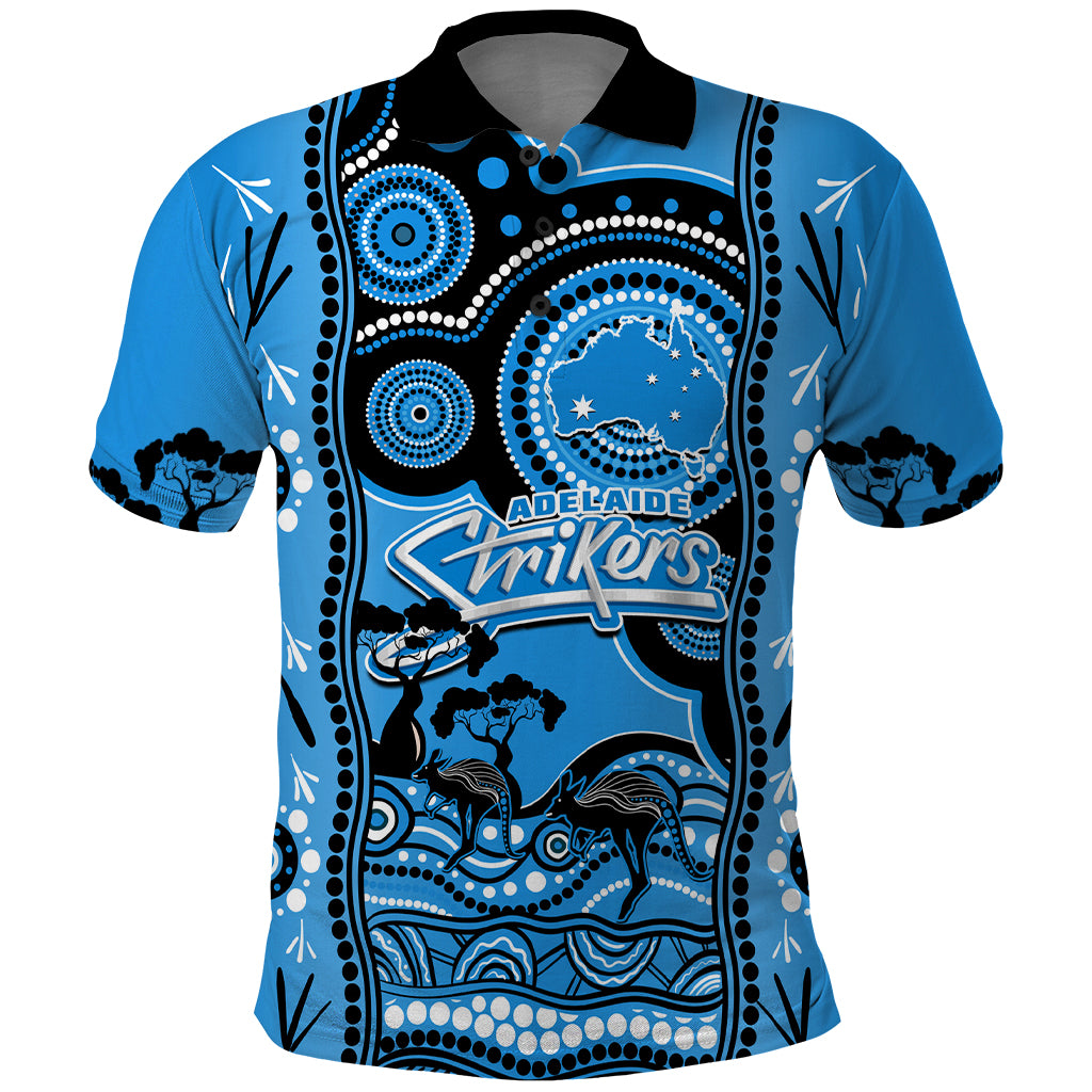 Adelaide Strikers Cricket Polo Shirt Happy Australia Day Aboriginal Art - Vibe Hoodie Shop