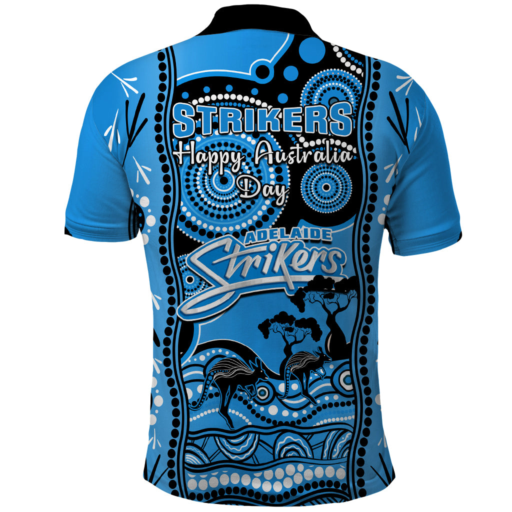 Adelaide Strikers Cricket Polo Shirt Happy Australia Day Aboriginal Art - Vibe Hoodie Shop