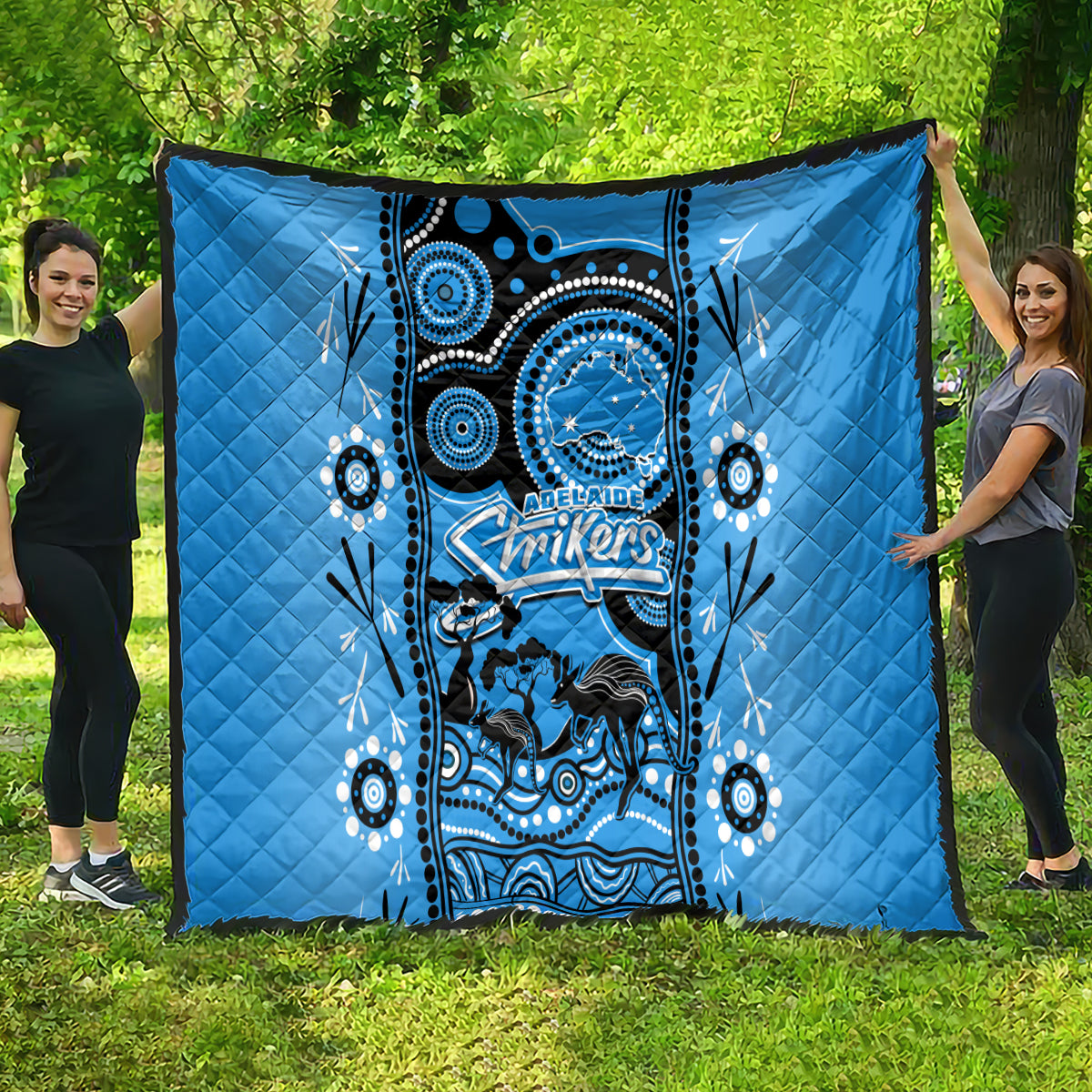 Adelaide Strikers Cricket Quilt Happy Australia Day Aboriginal Art - Vibe Hoodie Shop