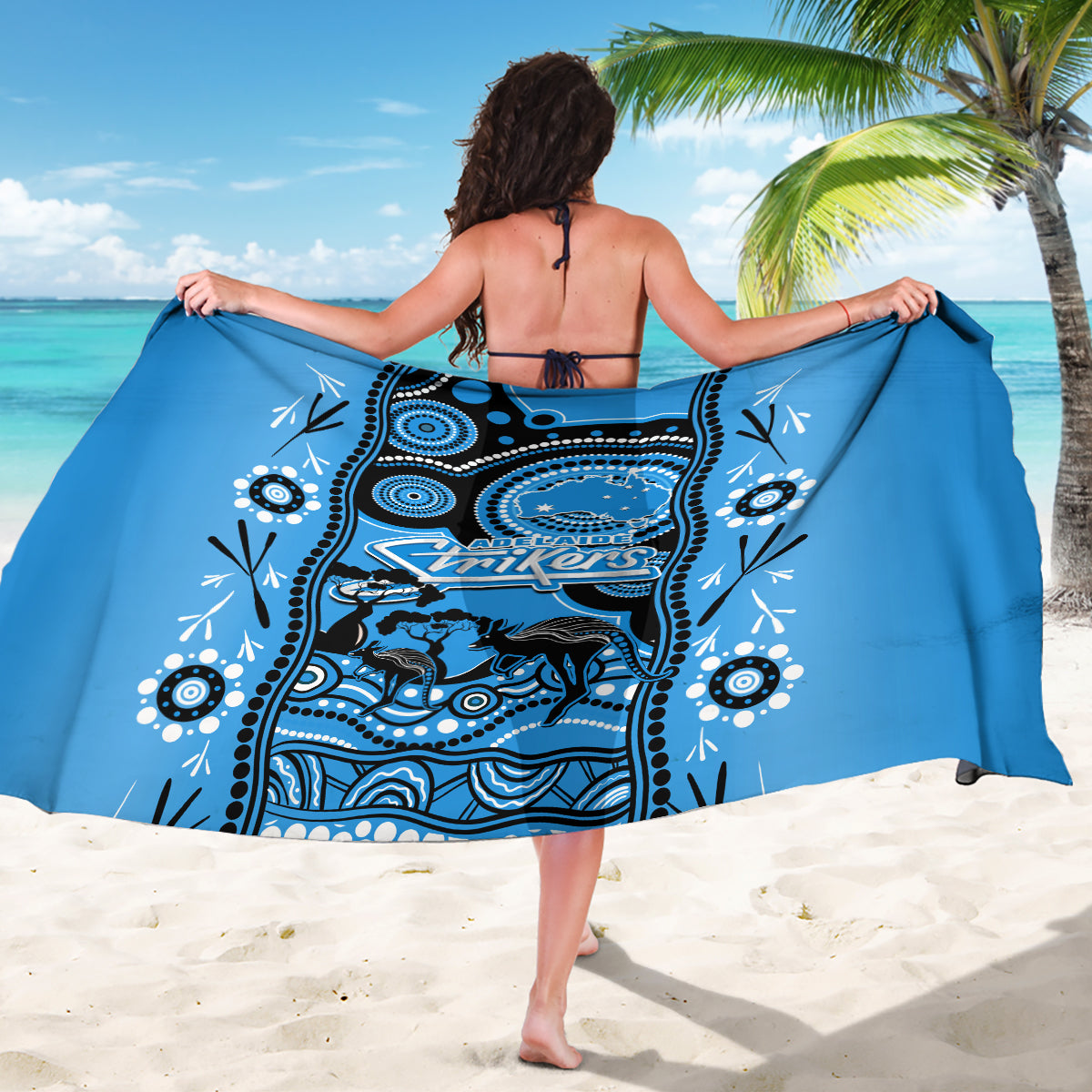 Adelaide Strikers Cricket Sarong Happy Australia Day Aboriginal Art - Vibe Hoodie Shop