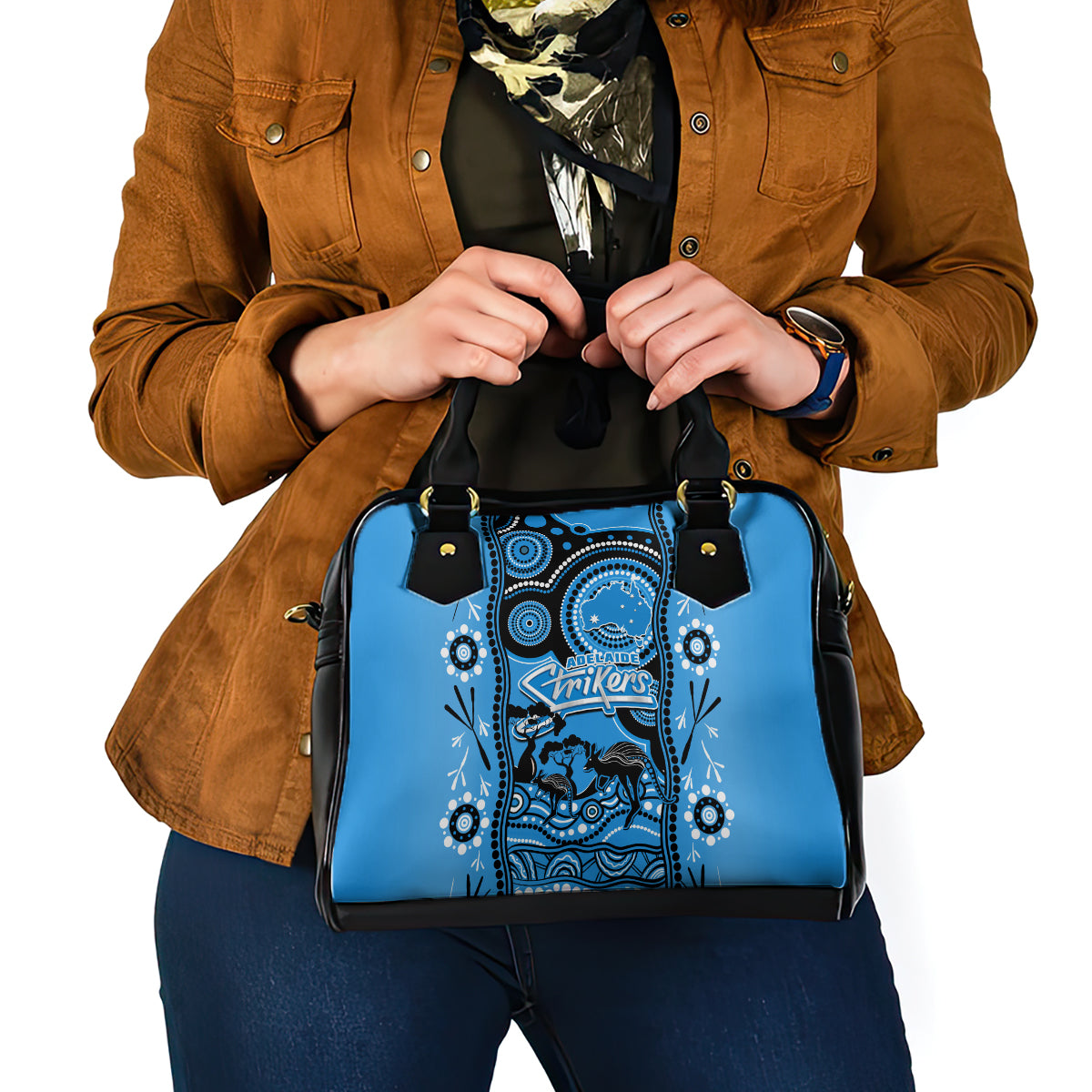 Adelaide Strikers Cricket Shoulder Handbag Happy Australia Day Aboriginal Art - Vibe Hoodie Shop