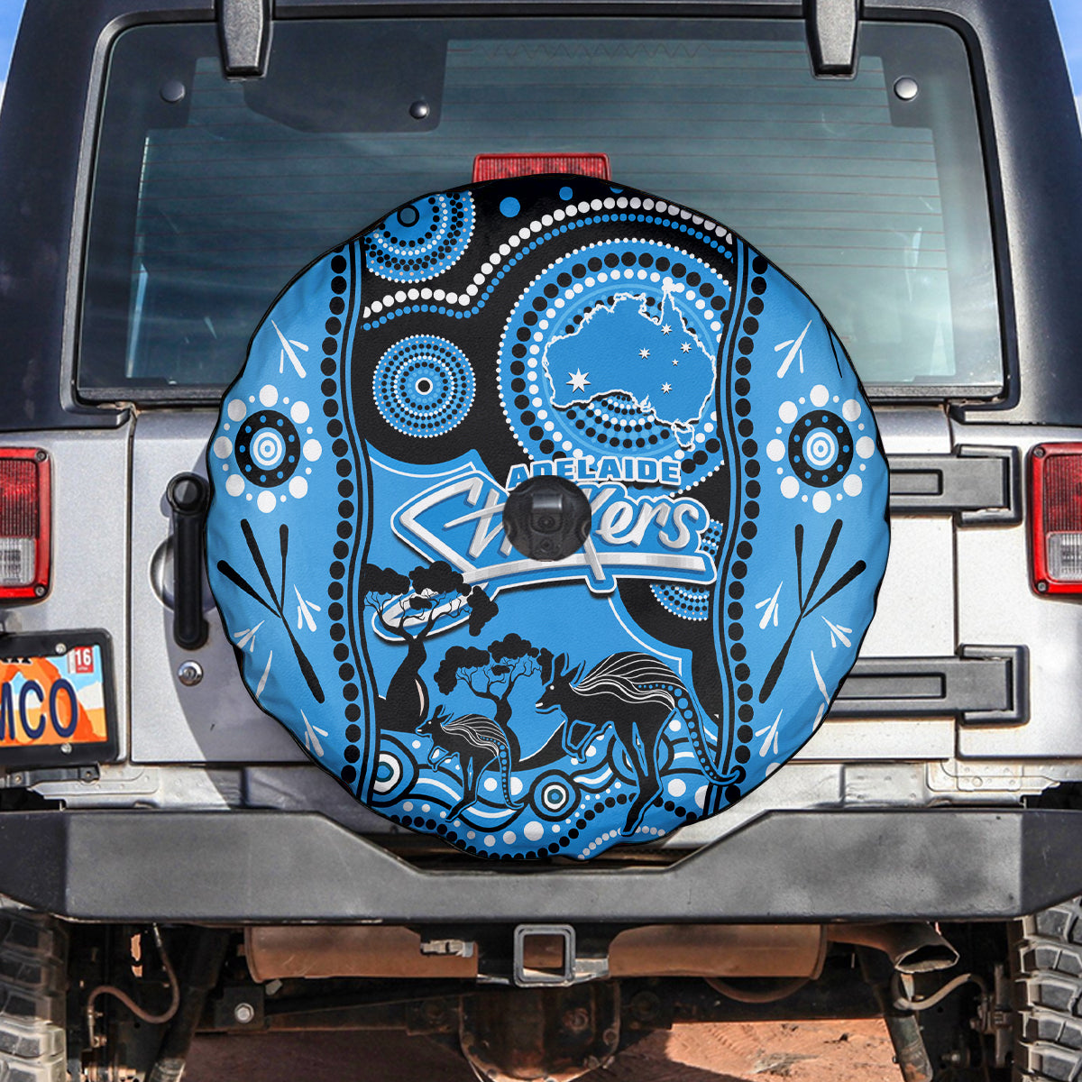 Adelaide Strikers Cricket Spare Tire Cover Happy Australia Day Aboriginal Art - Vibe Hoodie Shop