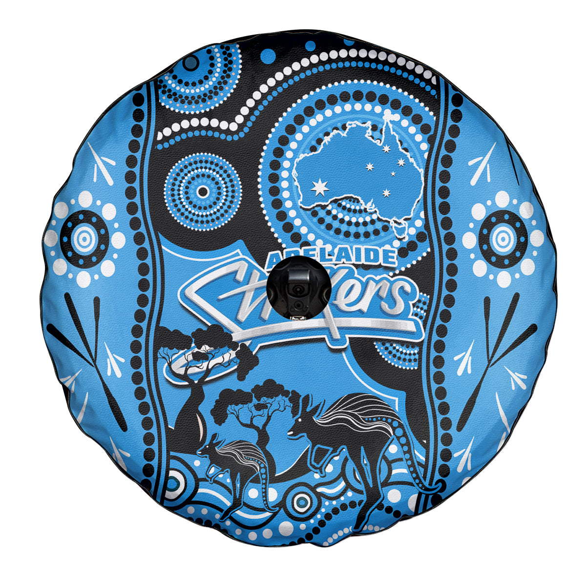 Adelaide Strikers Cricket Spare Tire Cover Happy Australia Day Aboriginal Art - Vibe Hoodie Shop