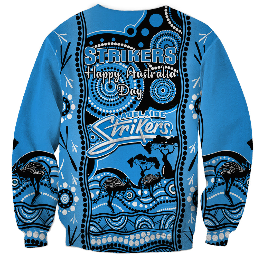 Adelaide Strikers Cricket Sweatshirt Happy Australia Day Aboriginal Art - Vibe Hoodie Shop