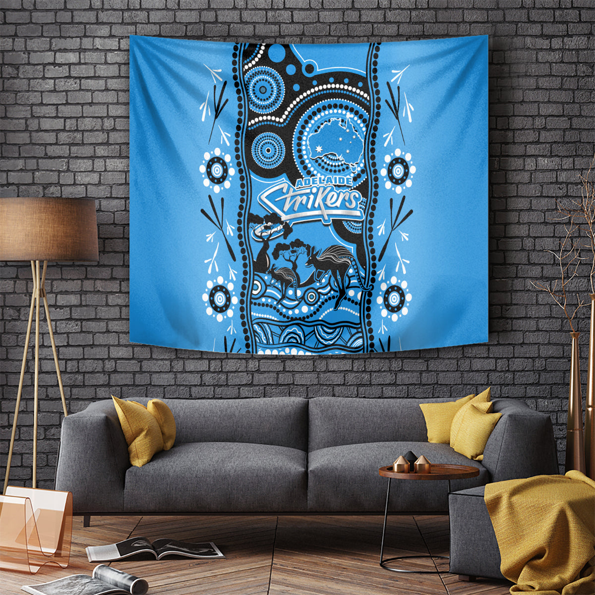 Adelaide Strikers Cricket Tapestry Happy Australia Day Aboriginal Art - Vibe Hoodie Shop